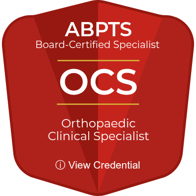ABPTS Board-Certified Specialist OCS Orthopedic Clinical Specialist
